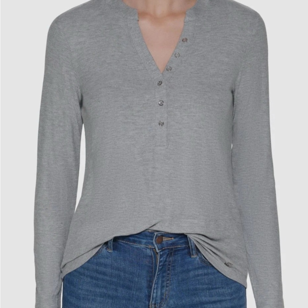 Calvin Klein Collection Gray Long Sleeve Top